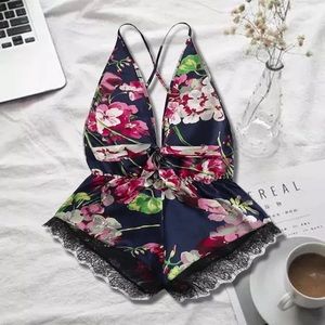 BRAND NEW! Silk Floral Sleepwear - Jumpsuit